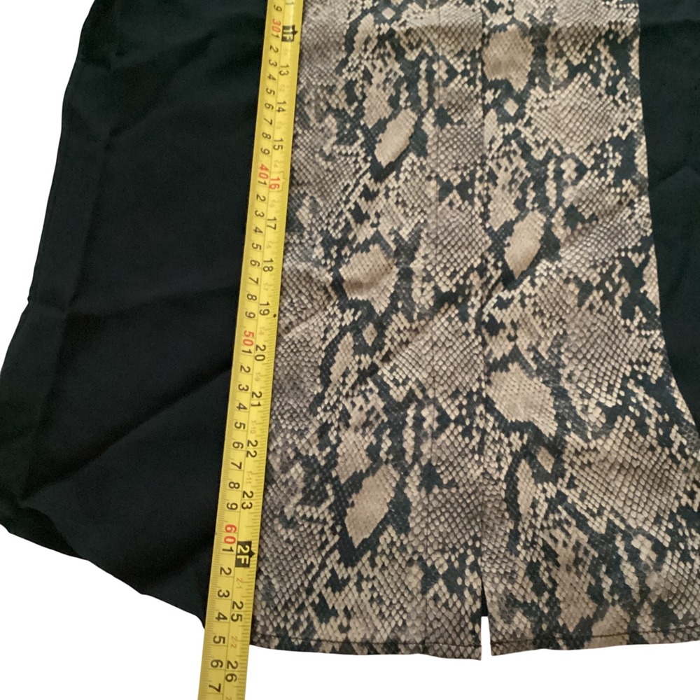 FRAME Black Snake Print Silk Button Down Shirt Top Blouse‎ S P - Picture 5 of 7